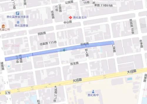 ▲台南市善化區8月19日停水範圍。（圖／自來水公司water.gov.tw）