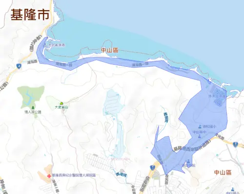 ▲基隆市8月19日停水範圍。（圖／自來水公司water.gov.tw）