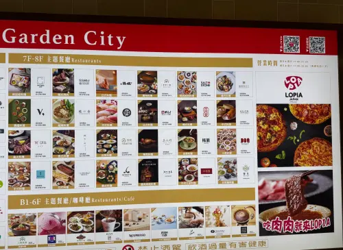 ▲SOGO大巨蛋餐飲品牌清單7樓至8樓。（圖／記者鍾怡婷攝）