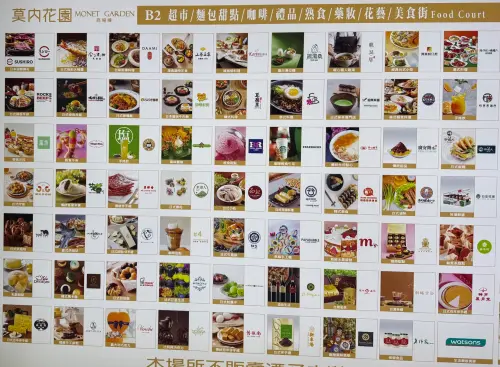 ▲▲SOGO大巨蛋餐飲品牌清單，全台最大美食街。（圖／記者鍾怡婷攝）
