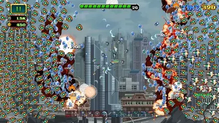 ▲《INFINITY BULLETS》戰鬥時會有大量敵人從四面八方湧入，玩家得一邊移動一邊持續輸出。（圖／翻攝自Time Extension）