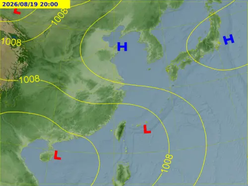 ▲周三至周五有低氣壓通過台灣附近，因此全台降雨機率提高。（圖／中央氣象署cwa.gov.tw）