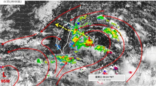 熱帶擾動到家門口了！傍晚衝進宜蘭　大雷雨掃全台、嘉義以南豪雨