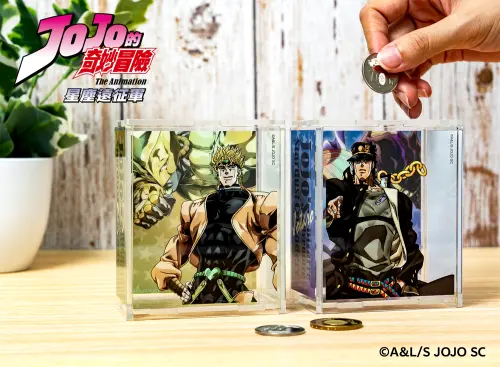 ▲《JOJO的奇妙冒險 星塵遠征軍》推出3款角色掛軸，收錄花京院典明、空條承太郎與DIO等人氣角色及替身。（圖／JOJO快閃店提供）