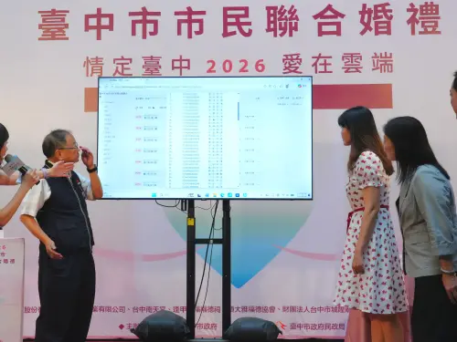 飛沖繩度蜜月　台中聯合婚禮抽籤66對新人出爐