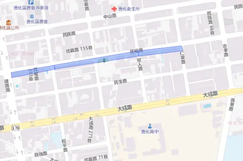 ▲台南市善化區8月20日停水範圍。（圖／自來水公司water.gov.tw）