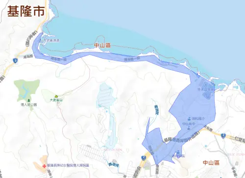 ▲基隆市8月20日停水範圍。（圖／自來水公司water.gov.tw）