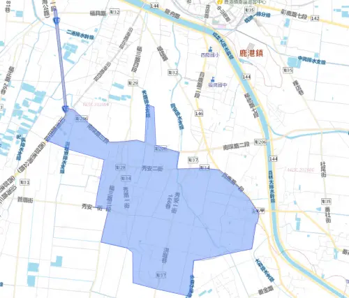 ▲彰化縣福興鄉8月20日停水範圍。（圖／自來水公司water.gov.tw）