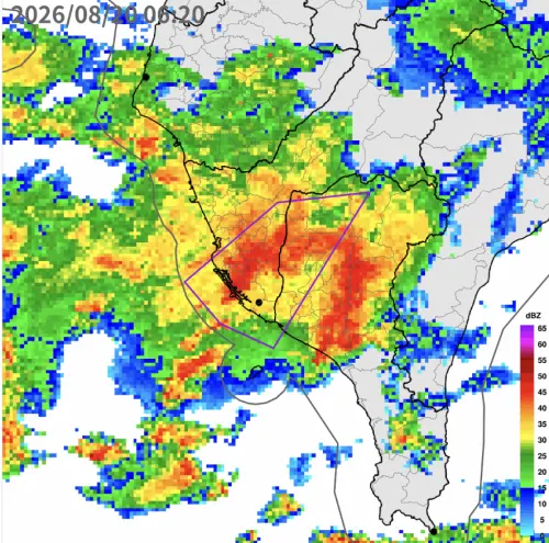▲大雷雨來襲，氣象署針對屏東縣三地門鄉發布災防告警訊息。（圖／中央氣象署cwa.gov.tw/）