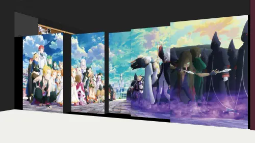 ▲《Re:從零開始的異世界生活》店外設置「命運之戰」打卡點。（圖／《Re:從零開始的異世界生活》CAFÉ 提供）
