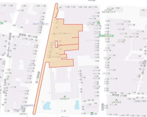 ▲台北市萬華區8月21日停水範圍。（圖／自來水公司water.gov.tw）