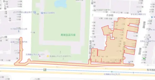 ▲台北市萬華區8月21日停水範圍。（圖／自來水公司water.gov.tw）