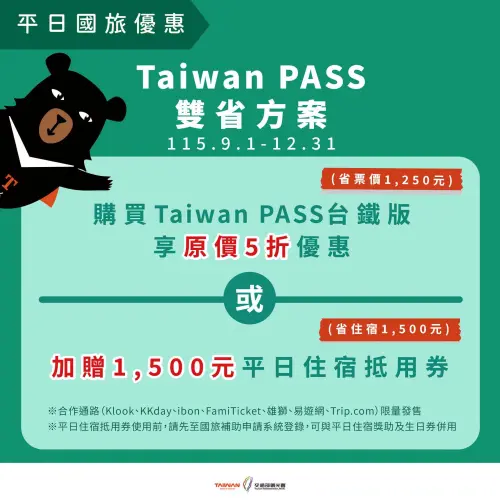 ▲2026國旅補助「Taiwan PASS雙省方案」。（圖／交通部觀光署www.motc.gov.tw）