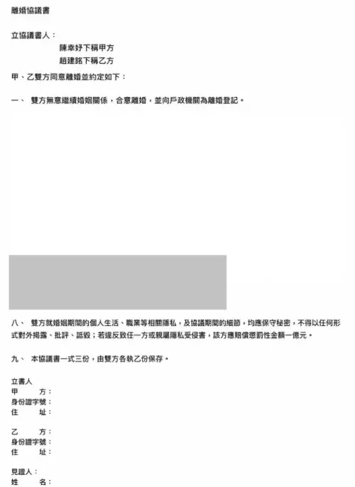 ▲王醫師一早發文曬出這份保密協議的影本，稱趙建銘不說話是因為怕違反協議。（圖／翻攝自Threads@kk._hi）