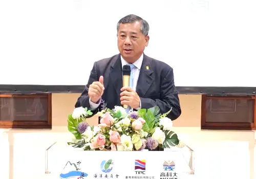 ▲台灣港務公司總經理王錦榮致詞。(圖／海洋委員會提供)