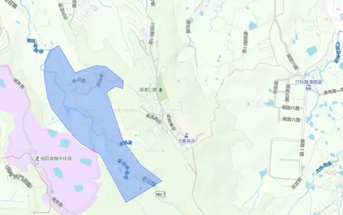 ▲桃園市楊梅區8月24日停水範圍。（圖／自來水公司water.gov.tw）