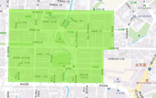 ▲台中市8月24日降壓範圍。（圖／自來水公司water.gov.tw）