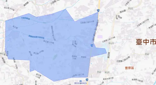 ▲台中市8月24日停水範圍。（圖／自來水公司water.gov.tw）