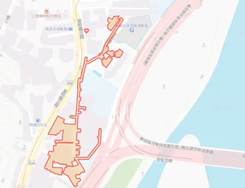 ▲新北市新店區8月25日停水範圍。（圖／自來水公司water.gov.tw）