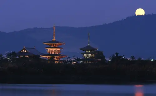 ▲奈良藥師寺也會開放夜間參拜。（圖／翻攝自藥師寺官網yakushiji.or.jp）