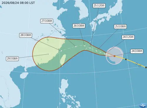 ▲沙德爾颱風已轉強颱，路徑往西北，周四、周五通過台灣北部海面。（圖／中央氣象署cwa.gov.tw）