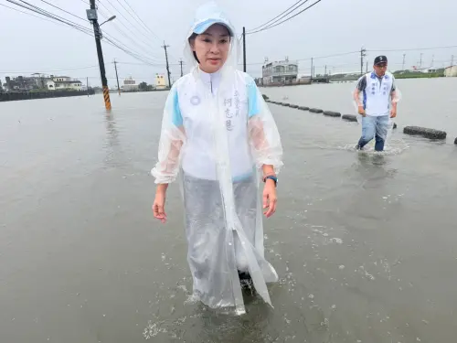 水淹到車門打不開！柯志恩驚險「爬窗逃生」　阿蓮成汪洋一片