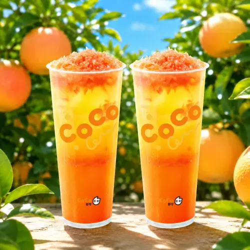 ▲CoCo「葡萄柚果粒茶買一送一」開喝！（圖／CoCo都可cocofreshtea.ca）