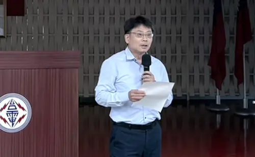 ▲台電高雄區營業處處長林昶旭致詞。(圖／台電高雄區營業處提供)