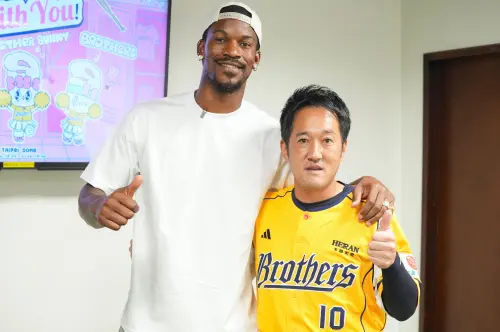 ▲NBA球星巴特勒與兄弟總教練平野惠一合影。（圖／中信兄弟提供,2026.8.26）