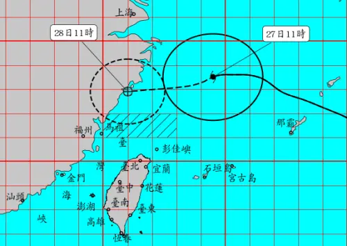 ▲沙德爾颱風海上警報持續發布，明（28）日中午前後登陸浙江。（圖／中央氣象署cwa.gov.tw）