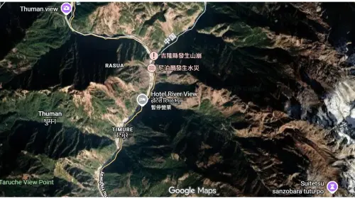 ▲尼泊爾土石流事件，主要原因是冰湖上方發生「山崩」，大量土石從山坡崩落。（圖／郭鎧紋提供）