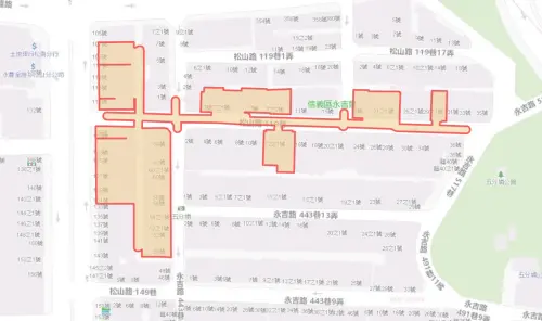 ▲台北市信義區8月28日降壓範圍。（圖／自來水公司water.gov.tw）