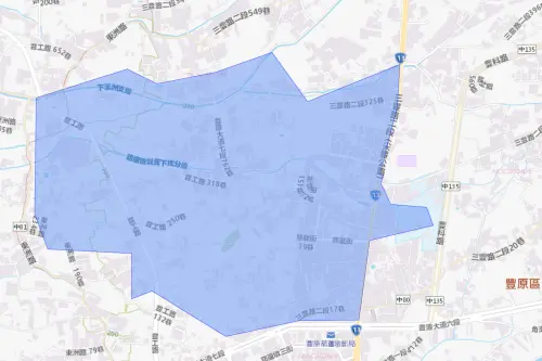 ▲台中市8月28日降壓範圍。（圖／自來水公司water.gov.tw）