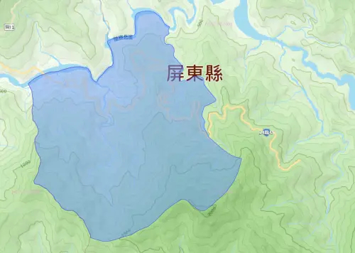 ▲屏東縣霧臺鄉8月28日降壓範圍。（圖／自來水公司water.gov.tw）