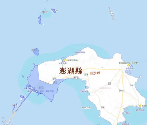 ▲澎湖縣8月28日降壓範圍。（圖／自來水公司water.gov.tw）