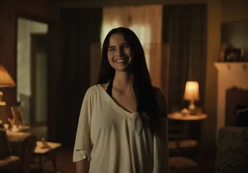 ▲女主角英迪納瓦瑞特飾演的妮琪令人不寒而慄，她因為主演該片爆紅，確定加入漫威宇宙。（圖／UIP提供）