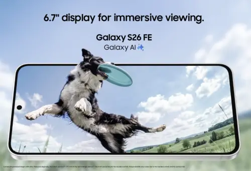 ▲Galaxy S26 FE配備6.7吋Dynamic AMOLED 2X螢幕，最高支援120Hz螢幕更新率。（圖／三星提供）
