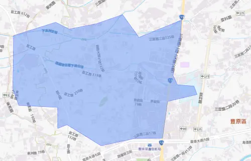 ▲台中市8月29日降壓範圍。（圖／自來水公司water.gov.tw）