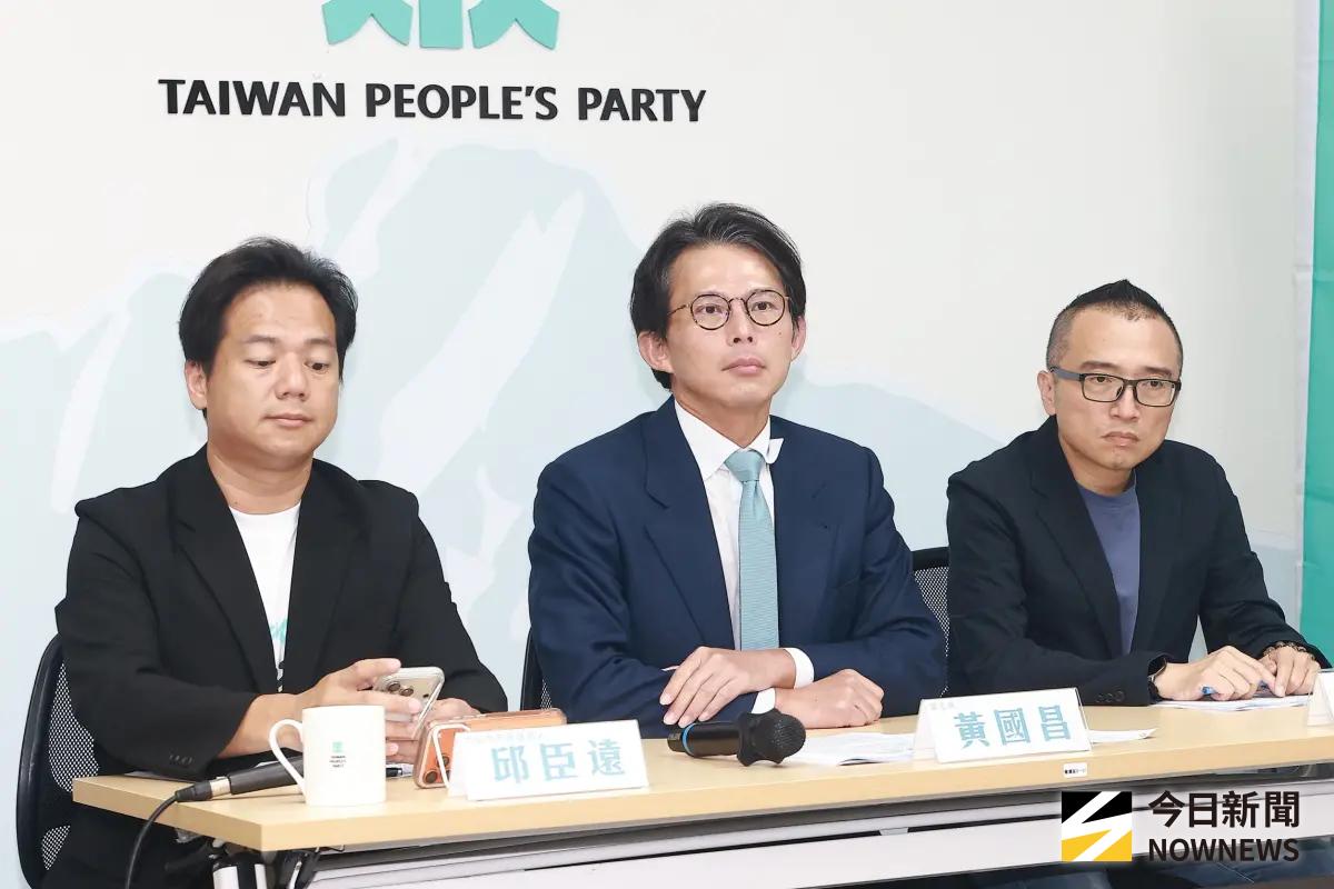 ▲民眾黨主席黃國昌轟徐欣瑩一路騙。（圖／記者葉政勳攝影）