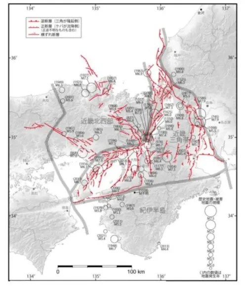 ▲日本近畿30年內恐發生規模6.8以上強震（圖／截自ＴＢＳ新聞）