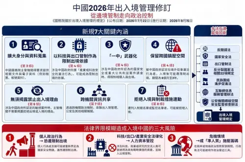 中國出入境新規9月中上路！吳釗燮PO圖卡示警：去中國要三思