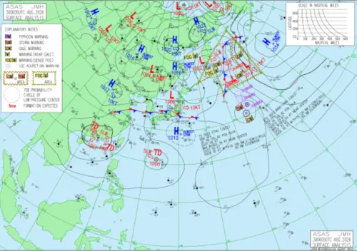 沙德爾還能起舞嗎？台灣被低壓帶環繞　日本氣象廳標註南海雙熱低
