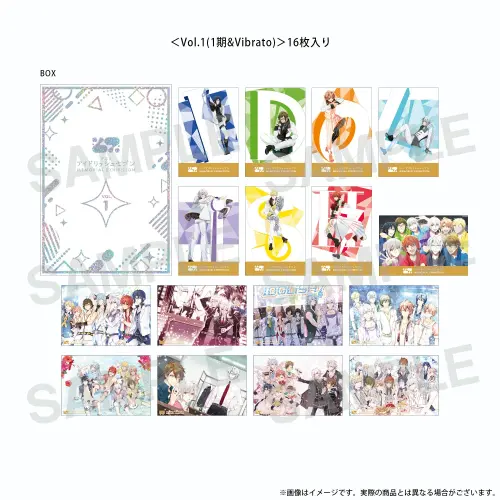 ▲日版明信片組Vol.1一次收錄16張，包含角色個人視覺及多人紀念圖。（圖／曼迪提供）