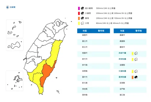 快訊／4縣市豪雨特報！氣象署：一路下到明天　午後雨勢升級擴大
