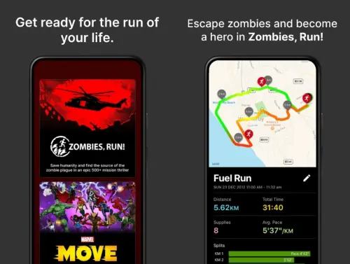 ▲《Zombies, Run!》只需要在運動時透過耳機聽取劇情、任務與角色對話就能遊玩、紀錄步數。（圖／Six to Start 提供）