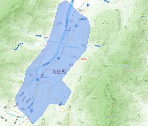 ▲花蓮縣9月1日停水範圍。（圖／自來水公司water.gov.tw）