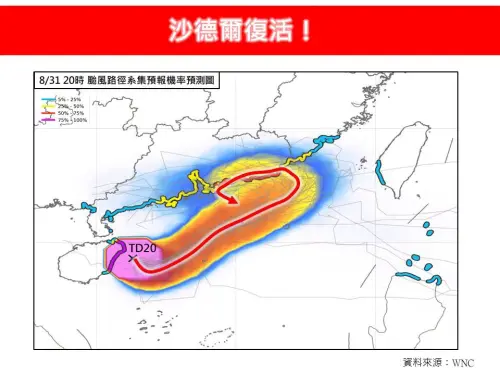 沙德爾颱風今早復活！林得恩：神奇路徑繞一圈　南部、花東下豪雨
