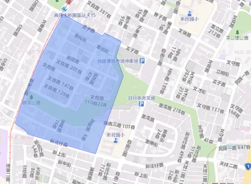 ▲高雄市左營區9月3日停水範圍。（圖／自來水公司water.gov.tw）