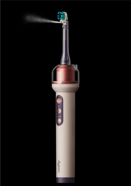 ▲Dyson CameraJet微鏡噴射電動牙刷整合為「沖、刷、漱」三用潔牙體驗，一次搞定日常口腔清潔流程。（圖／Dyson）