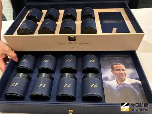 ▲第二屆「Faysel Abdosh Signature Auction」國際競標9月中旬開放線上競標，共有12個批次品項提供競標。（圖／記者金武鳳攝，2026.9.3)